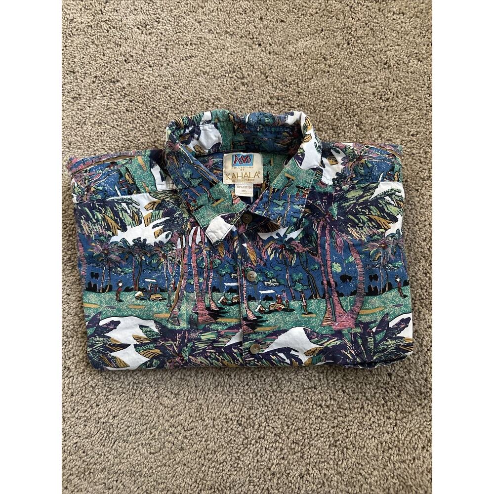 Kahala AVI Collection Shirt Men’s XL Short Sleeve Hawaiian Vtg Colors